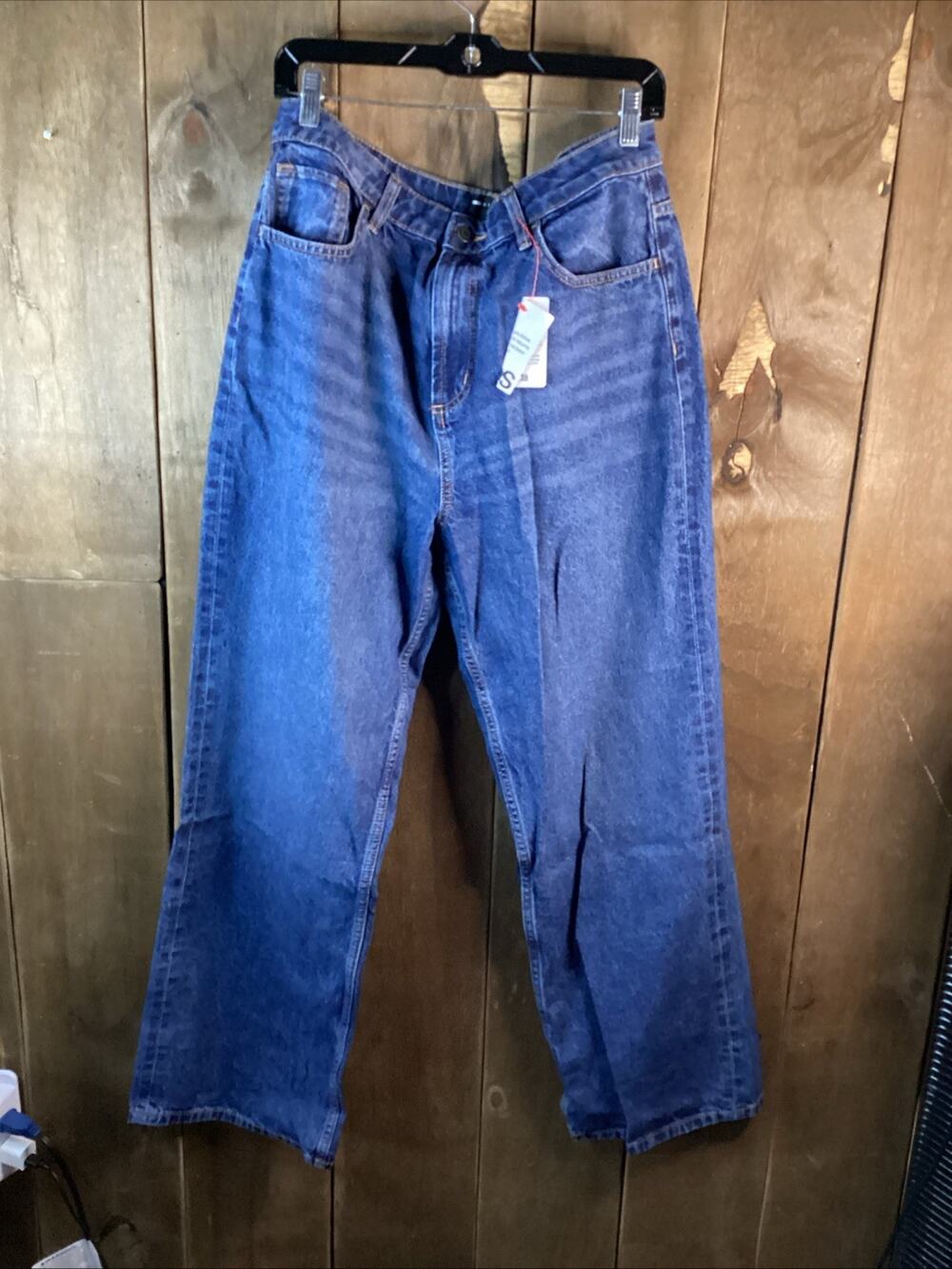 ASOS Design High Waist Wide Leg Dad Jeans In Dark Size 32x32